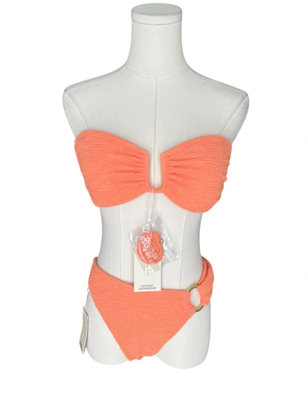 Monday Swimwear - NWT St. Martinique Bronte Bikini Set Summer Peach Sz L